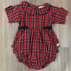 Ruffle Butts Tartan Plaid Bubble Romper-size 18-24 months